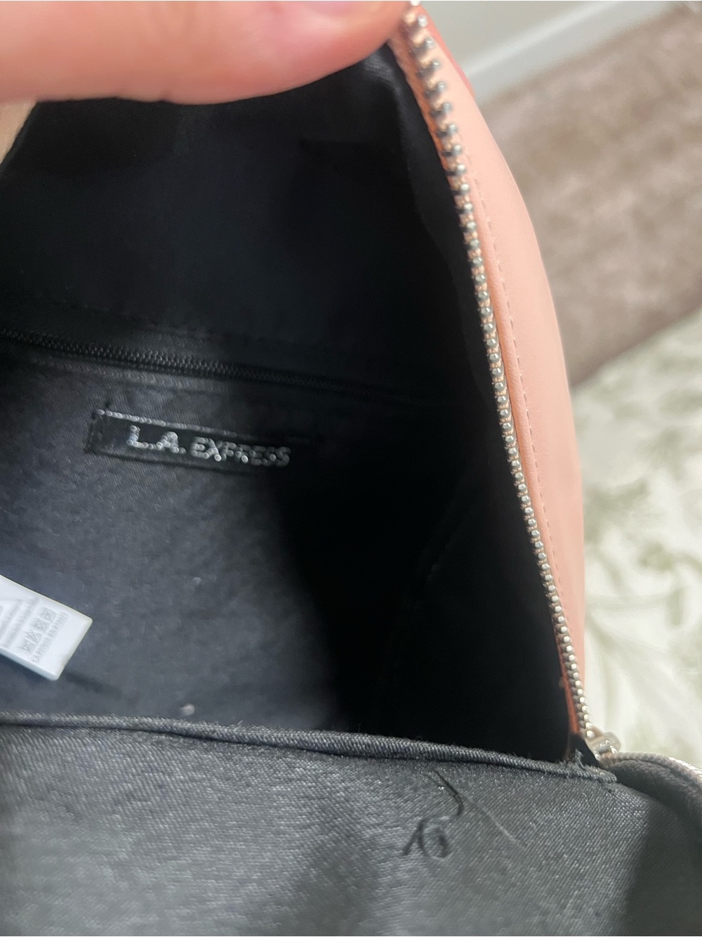 Compact Blush Pink Mini Backpack - Picture 6 of 8